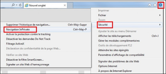 Comment puis-je me connecter en utilisant le mode de navigation privée